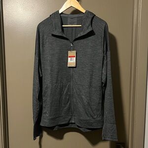 Nike Men's Charcoal Gray Lightweight Hooded Zip Jacket
